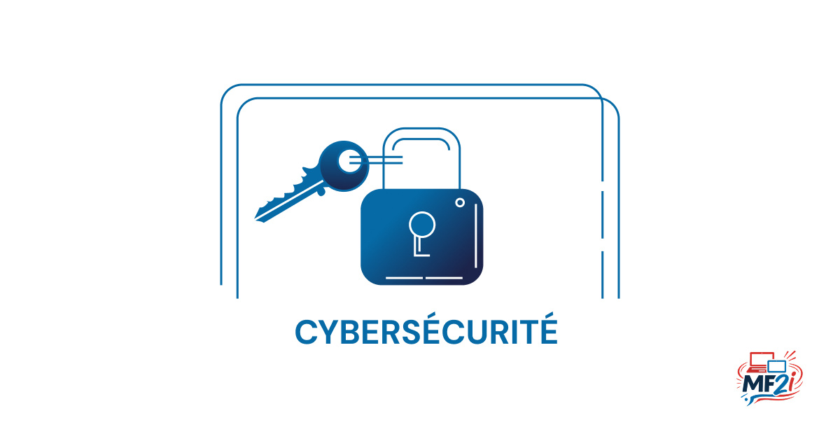 Illustration sur le thème de la cybersécurité avec un cadenas et une clé