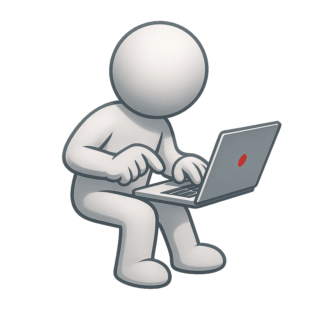 Bonhomme surfant sur le web depuis un ordinateur portable